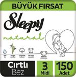 Sleepy Natural 3 Numara Midi 150'Li Bebek Bezi