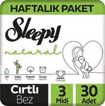 Sleepy Natural 3 Numara Midi 30'Lu Bebek Bezi