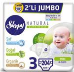 Sleepy Natural 3 Numara Midi 68'li Jumbo 3 Paket Bebek Bezi