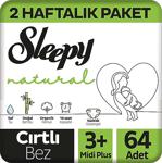 Sleepy Natural 3+ Numara Midi Plus 64'Lü Bebek Bezi