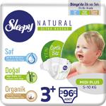 Sleepy Natural 3+ Numara Midi Plus 96'lı Bebek Bezi