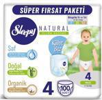 Sleepy Natural 4 Numara Maxi 100 Mega Paket Külot Bez