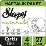 Sleepy Natural 4 Numara Maxi 27'Li Bebek Bezi
