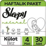 Sleepy Natural 4 Numara Maxi 30'lu Külot Bez
