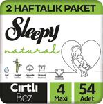 Sleepy Natural 4 Numara Maxi 54'Lü Bebek Bezi