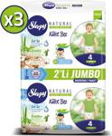 Sleepy Natural 4 Numara Maxi 60'lı 3 Paket Külot Bez