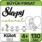 Sleepy Natural 4+ Numara Maxi Plus 130'Lu Külot Bez