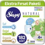 Sleepy Natural 4+ Numara Maxi Plus 182\'Li Ekstra Fırsat Paketi Külot Bez