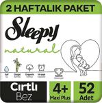 Sleepy Natural 4+ Numara Maxi Plus 52'Li Bebek Bezi