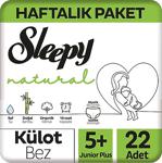 Sleepy Natural 5+ Beden Junior Plus 22 Adet Külot Bez