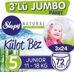 Sleepy Natural 5 Numara Junior 24'lü 3 Paket Külot Bez