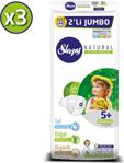 Sleepy Natural 5+ Numara Junior Plus 44'lü Jumbo 3 Paket Bebek Bezi