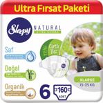 Sleepy Natural 6 Numara Xlarge 160'Lı Ultra Fırsat Paketi Bebek Bezi