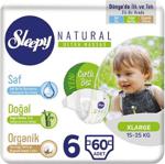 Sleepy Natural 6 Numara Xlarge 20'li 3 Paket Bebek Bezi