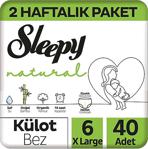 Sleepy Natural 6 Numara Xlarge 40'lı Külot Bez