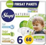 Sleepy Natural 6 Numara Xlarge 60'lı Bebek Bezi