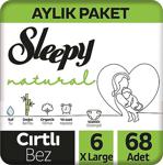 Sleepy Natural 6 Numara Xlarge 68'Li Bebek Bezi