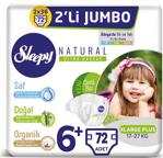 Sleepy Natural 6+ Numara Xlarge Plus 36'lı Jumbo 2 Paket Bebek Bezi