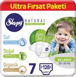 Sleepy Natural 7 Numara Xxlarge 128'Li Ultra Fırsat Paketi Bebek Bezi