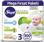 Sleepy Natural Bebek Bezi 3 Numara Midi 300 Adet