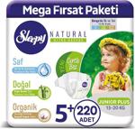 Sleepy Natural Bebek Bezi 5+ Numara Junior Plus 220 Adet