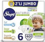 Sleepy Natural Bebek Bezi 6 Numara Xlarge 2'Lİ JUMBO