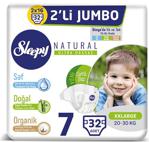 Sleepy Natural Bezi 7 Numara XXLarge 16'lı 2 Paket Bebek Bezi