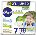 Sleepy Natural Bezi 7 Numara XXLarge 16'lı 4 Paket Bebek Bezi