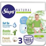 Sleepy Natural Külot Bez 3 Numara Midi 102 Adet (4-9 Kg)