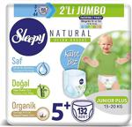 Sleepy Natural Külot Bez 5+ Beden Junior Plus 3X2Li Jumbo 132 Adet