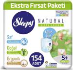 Sleepy Natural Külot Bez 5+ Numara Junior Plus Ekstra Fırsat Paketi 154 Adet