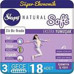 Sleepy Natural Soft Ekstra Yumuşak Gece(18 Ped)