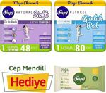 Sleepy Natural Soft Normal Hijyenik Ped 48'Li Günlük Ped Normal 80'Li - Cep Mendili Hediyeli