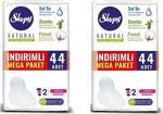 Sleepy Natural Ultra Hassas Bambu Uzun 44'Lü 2 Adet Hijyenik Ped