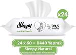 Sleepy Natural Yenidoğan 60 Yaprak 24'Lü Paket Islak Mendil