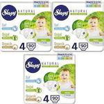 Sleepy Naturel Bebek Bezi 4 Numara Beden 7-14 Kg 3 Paket 270 Adet