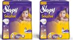 Sleepy Sensitive 2 Numara Mini 78 Adet 2'li Paket Bebek Bezi