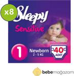 Sleepy Sensitive Pepee 1 Numara Yenidoğan Jumbo 80 Adet 4'lü Paket Bebek Bezi