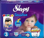 Sleepy Sensitive Pepee 3 Numara Midi 24 Adet Bebek Bezi