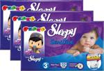 Sleepy Sensitive Pepee 3+ Numara Midi Plus 32 Adet 3'lü Paket Bebek Bezi