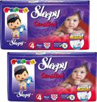 Sleepy Sensitive Pepee 4 Numara Maxi 30 Adet 2'li Paket Bebek Bezi