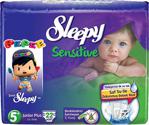 Sleepy Sensitive Pepee 5+ Numara Junior Plus 22 Adet Bebek Bezi