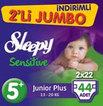 Sleepy Sensitive Pepee 5+ Plus Numara Junior Plus Jumbo 44 Adet Bebek Bezi