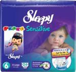 Sleepy Sensitive Pepee 6 Numara X Large 24 Adet Bebek Bezi