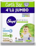 Sleepy Sleepy Natural Maxi 4 Beden 4'Lü Jumbo Bebek Bezi 7-14 Kg 120 Adet