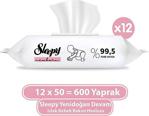 Sleepy Yenidoğan Devam 50 Yaprak 12'Li Paket Islak Mendil