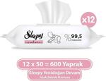 Sleepy Yenidoğan Devam Islak Bebek Havlusu 12X50 (600 Yaprak)