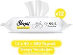 Sleepy Yenidoğan Islak Bebek Havlusu 12X40 (480 Yaprak)