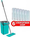 Smarter Tablet Mop 6 'Lı Mikrofiber Mop Temizlik Seti - Yeşil