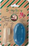 Smiley Baby 0-3 Yaş Silikon Parmak Diş Fırçası Mavi